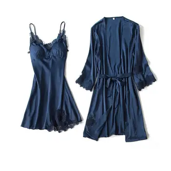 Elegant Female Robe Set 2PCS Sleepwear Nighty&Robe Casual Kimono Bath Gown Sexy Women Nightwear Floral Trim Negligee M L XL
Elegant Female Robe Set 2PCS Sleepwear Nighty&Robe Casual Kimono Bath Gown Sexy Women Nightwear Floral Trim Negligee M L XL