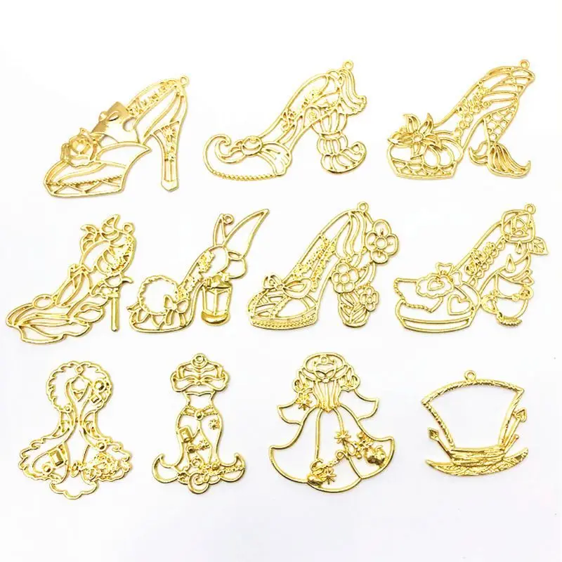 10Pcs Gold Charm Princess High Heels Frame Pendant Open Bezel Setting UV Resin Jewelry
10Pcs Gold Charm Princess High Heels Frame Pendant Open Bezel Setting UV Resin Jewelry