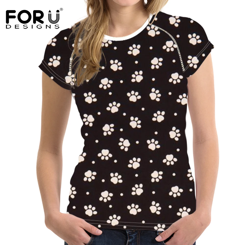 FORUDESIGNS Kwaii Footprints t shirt Harajuku Style T Shirt Summer Casual Breathable Tshirt For Girls T-shirt Feminine Tops
FORUDESIGNS Kwaii Footprints t shirt Harajuku Style T Shirt Summer Casual Breathable Tshirt For Girls T-shirt Feminine Tops