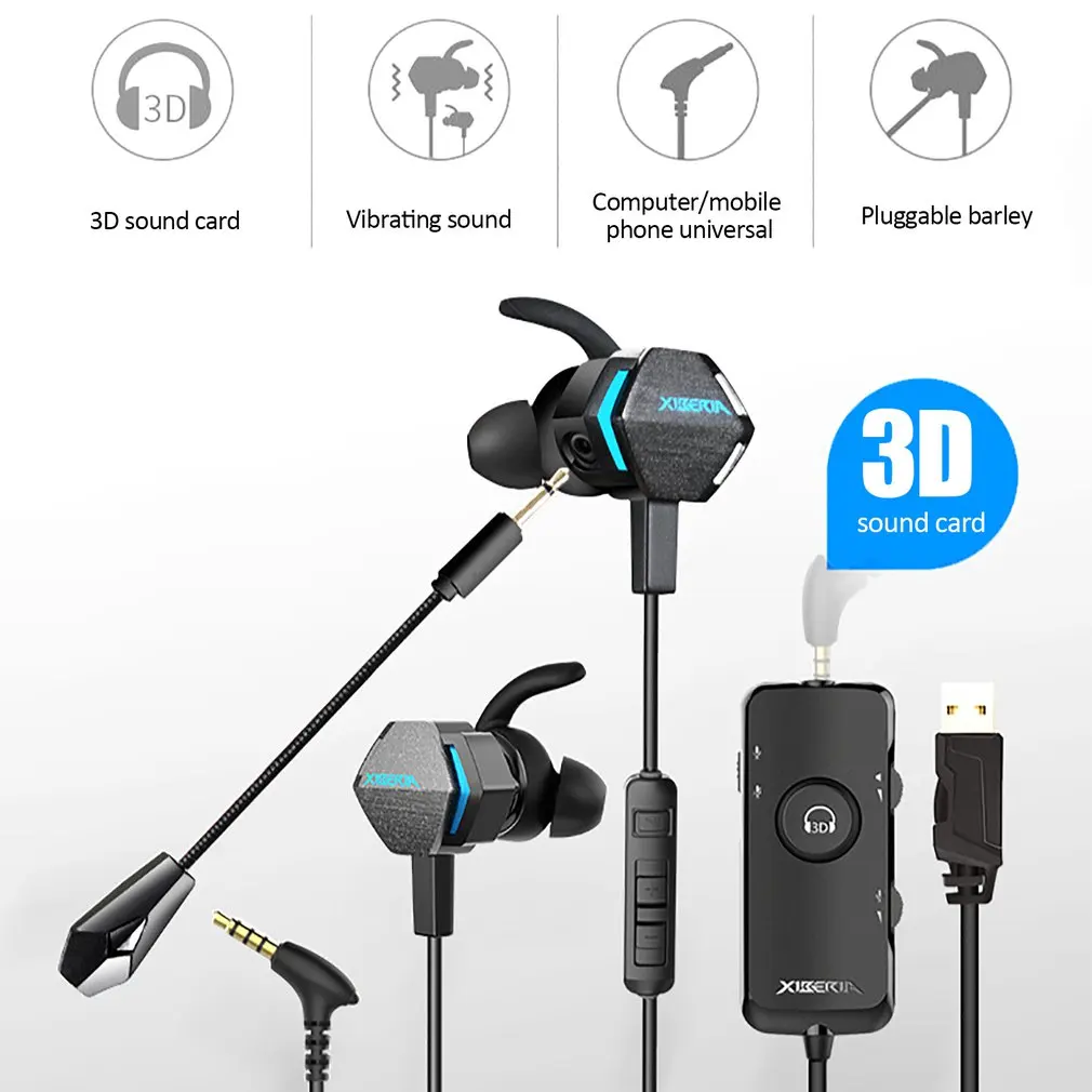 MG-2 Pro Mobile Gamer Gaming Earphone with Mic In Ear Noise Reduction Headset with 3D Sound Card for XBOX for PS4 for SWITCH
MG-2 Pro Mobile Gamer Gaming Earphone with Mic In Ear Noise Reduction Headset with 3D Sound Card for XBOX for PS4 for SWITCH