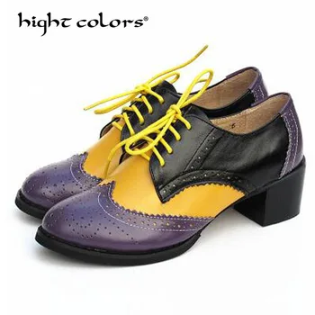 New Plus Size 33-42 Thick Heel High Heels Oxford Shoes For Women Fashion Vintage British Style Lace Up Women Pumps Shoes Woman
New Plus Size 33-42 Thick Heel High Heels Oxford Shoes For Women Fashion Vintage British Style Lace Up Women Pumps Shoes Woman