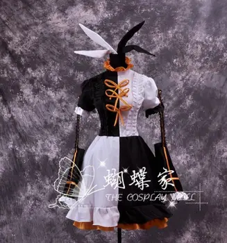 Anime VOCALOID 2 cos Kagamine Rin cosplay Christmas Halloween cosplay black and white color Masquerade dress costume 
Anime VOCALOID 2 cos Kagamine Rin cosplay Christmas Halloween cosplay black and white color Masquerade dress costume