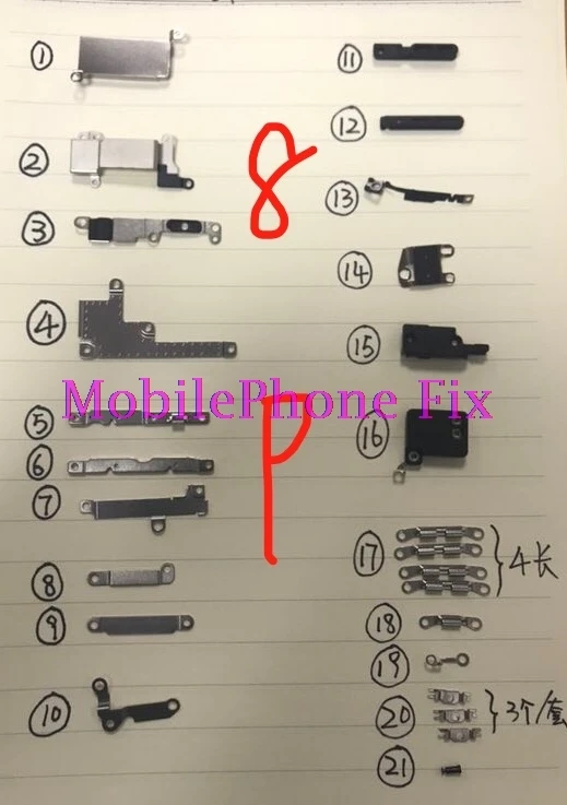 10 Set For iPhone 8, 8 Plus, X, Small Metal Piece Fastening Metal Piece Replacement Parts
10 Set For iPhone 8, 8 Plus, X, Small Metal Piece Fastening Metal Piece Replacement Parts