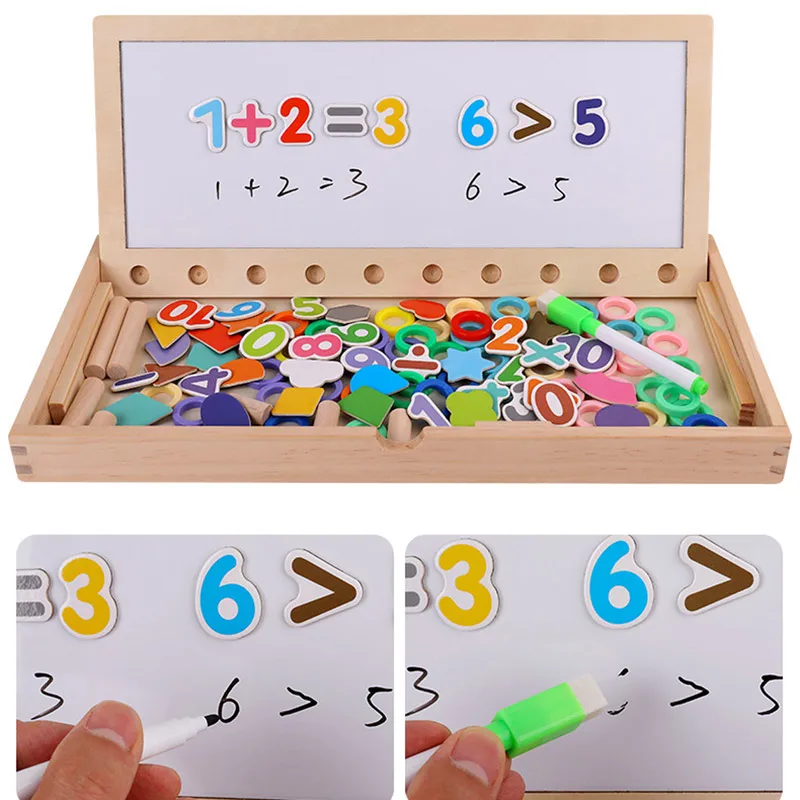 Wooden Magnetic Puzzle Toys Children 3D Puzzle Learn To Count Numbers Drawing Board Montessori Early Educational math Toys
Wooden Magnetic Puzzle Toys Children 3D Puzzle Learn To Count Numbers Drawing Board Montessori Early Educational math Toys