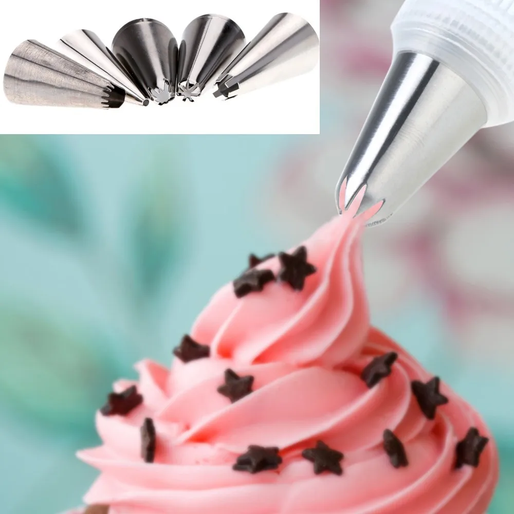 6 Pcs/set Cake Fondant Pastry Icing Cream Decorating Bag Piping Nozzles +1 Coupler SF125
6 Pcs/set Cake Fondant Pastry Icing Cream Decorating Bag Piping Nozzles +1 Coupler SF125