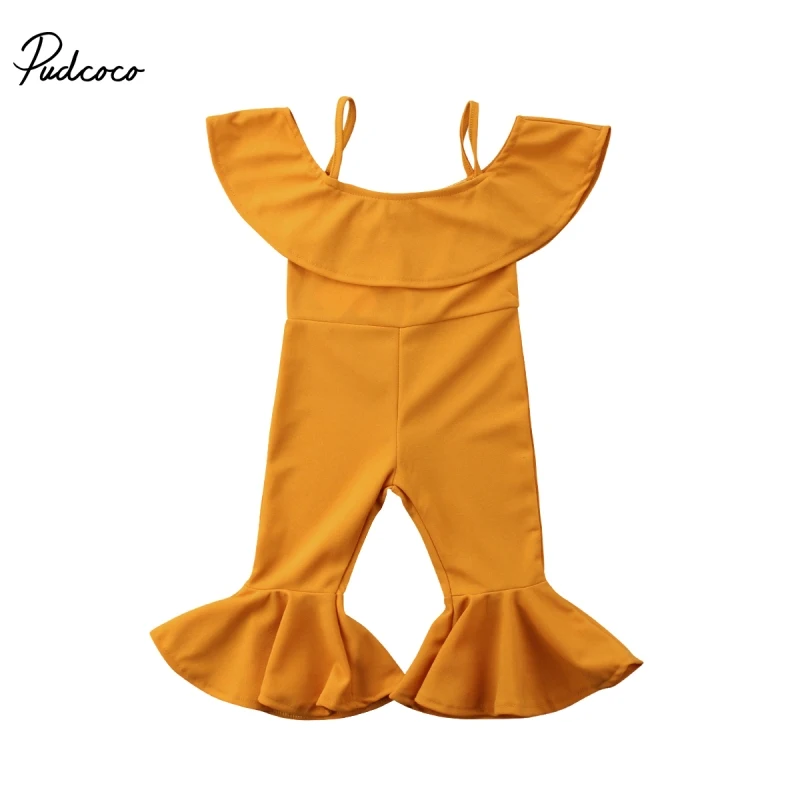 Toddler Baby Girl Romper Jumpsuit Bell Bottom Pants Kids Outfit Clothes Baby Girl Ruffles Sleeveless Romper Yellow
Toddler Baby Girl Romper Jumpsuit Bell Bottom Pants Kids Outfit Clothes Baby Girl Ruffles Sleeveless Romper Yellow