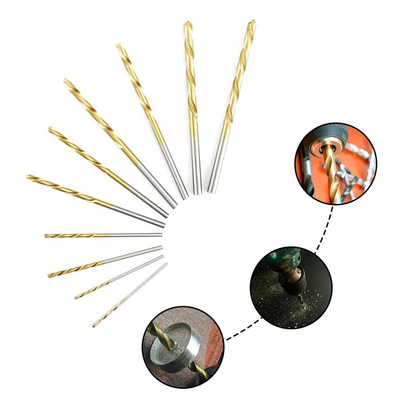 50Pcs High quality 1/1.5/2/2.5/3mm Drill Bits High Speed Tteel Titanium Nitride Twist Bit Cobalt Stell Alloys drill
50Pcs High quality 1/1.5/2/2.5/3mm Drill Bits High Speed Tteel Titanium Nitride Twist Bit Cobalt Stell Alloys drill