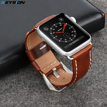 KEYSION Vintage leather Strap For Apple watch 38mm 42mm High Quality Genuine Leather Watchband For 38mm 42mm Apple watch band
KEYSION Vintage leather Strap For Apple watch 38mm 42mm High Quality Genuine Leather Watchband For 38mm 42mm Apple watch band