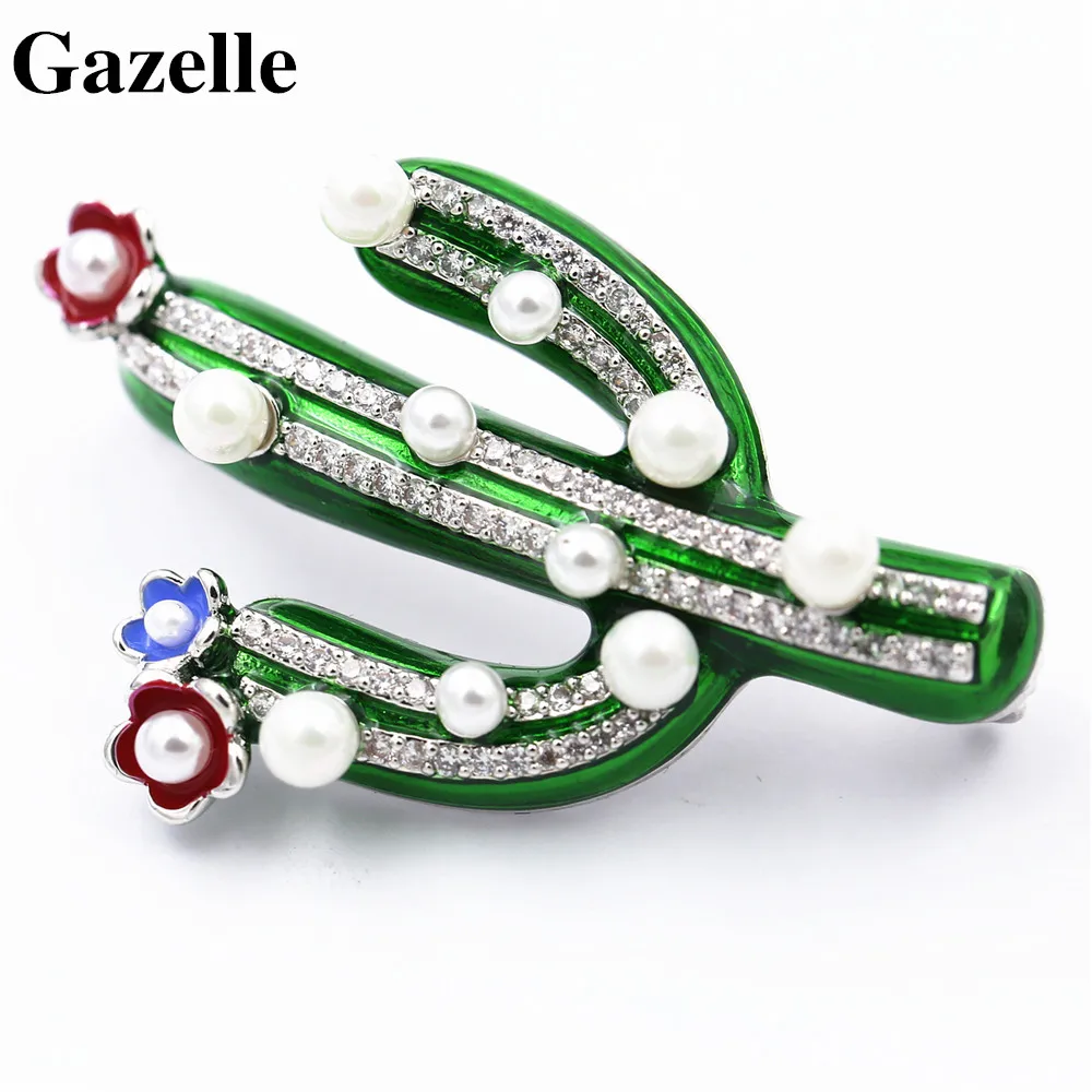 Gazelle Top Quality Elegant Cubic Zircon Cactus Shape Inlay Beads Flower Luxury Bijoux Exquisite Brooches green mixed color
Gazelle Top Quality Elegant Cubic Zircon Cactus Shape Inlay Beads Flower Luxury Bijoux Exquisite Brooches green mixed color