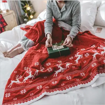 Blanket For Bed Sika Deer Soft Red Gray Christmas Cartoon Modern Fashion Cute Spring Autumn Use Smooth Grilled Casual XHS2006
Blanket For Bed Sika Deer Soft Red Gray Christmas Cartoon Modern Fashion Cute Spring Autumn Use Smooth Grilled Casual XHS2006