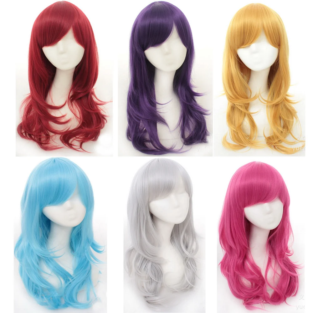 70cm High Quality Anime Long Wavy Cosplay Wig With Bangs Heat Resistant Synthetic Hair Black Pink Silver Blue Green Woman Wigs
70cm High Quality Anime Long Wavy Cosplay Wig With Bangs Heat Resistant Synthetic Hair Black Pink Silver Blue Green Woman Wigs
