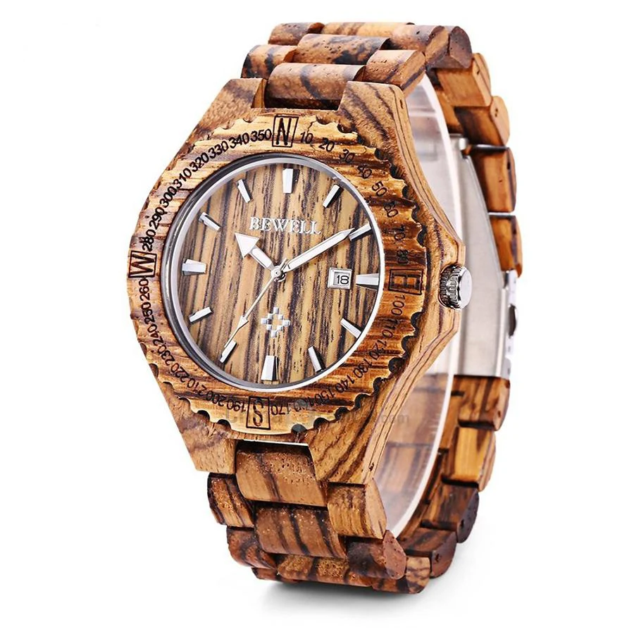 BEWELL Wood Watch Men's Quartz Movement Round Case Wristwatch Calendar Display Luminous Pointers Masculino Watches Relogio 023A
BEWELL Wood Watch Men's Quartz Movement Round Case Wristwatch Calendar Display Luminous Pointers Masculino Watches Relogio 023A