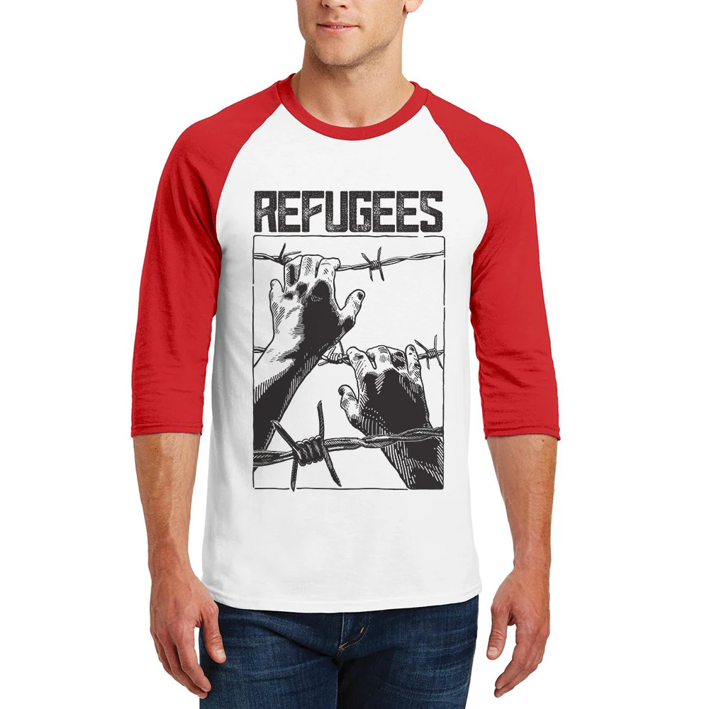 2019 Hot Sales Men T-Shirt New Fashion Boom Design Hand Printed Refugees T Shirt Tops 3/4 Raglan Sleeve Cotton Mens Tee Shirts
2019 Hot Sales Men T-Shirt New Fashion Boom Design Hand Printed Refugees T Shirt Tops 3/4 Raglan Sleeve Cotton Mens Tee Shirts