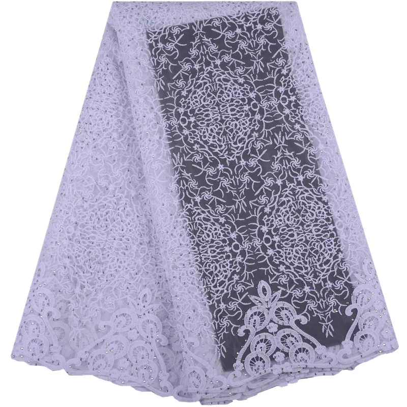 African French Tulle Embroidered Net Laces Fabrics High Quality Nigerian Pure White Milk Silk Tulle Lace With Stones Y1483
African French Tulle Embroidered Net Laces Fabrics High Quality Nigerian Pure White Milk Silk Tulle Lace With Stones Y1483