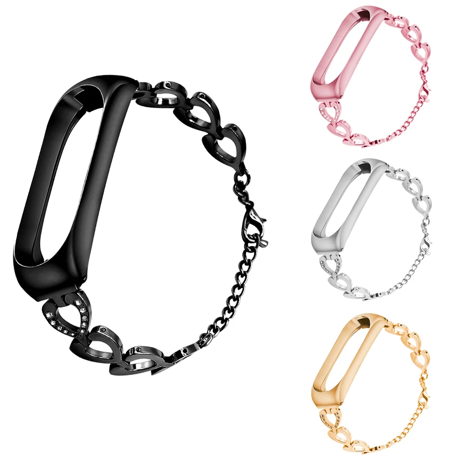 Metal Wrist Strap for Mi Band 3 Stainless Steel Chain Desigh Watch Band for Xiaomi Band 3 Accessories Mi Band 3 Strap
Metal Wrist Strap for Mi Band 3 Stainless Steel Chain Desigh Watch Band for Xiaomi Band 3 Accessories Mi Band 3 Strap