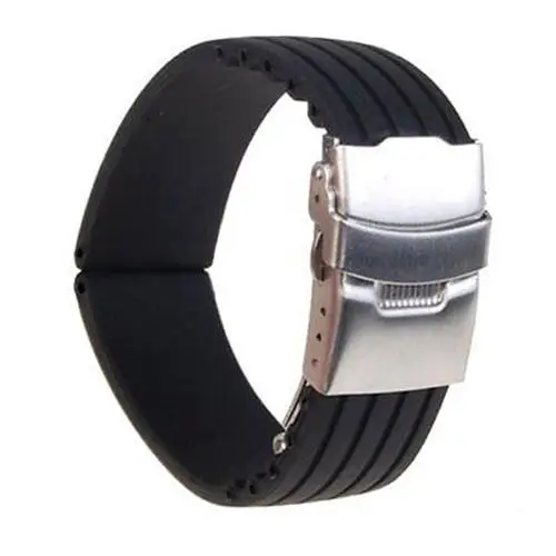 18/20/22/24mm Waterproof Striped Silicone Watch Band Strap Deployment Buckle Watchband Wristband for Men's Women's Watch
18/20/22/24mm Waterproof Striped Silicone Watch Band Strap Deployment Buckle Watchband Wristband for Men's Women's Watch