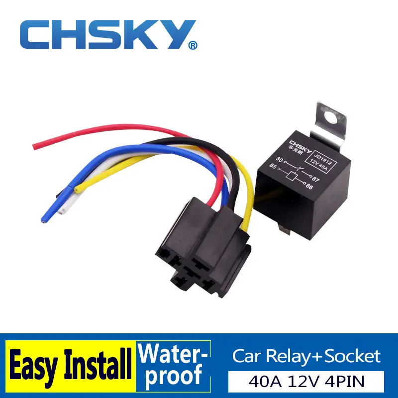 CHSKY 1 piece 4 pin relay 12V with high quality relay socket fit car horn for passat b6 for audi a4 b6 for golf 5
CHSKY 1 piece 4 pin relay 12V with high quality relay socket fit car horn for passat b6 for audi a4 b6 for golf 5