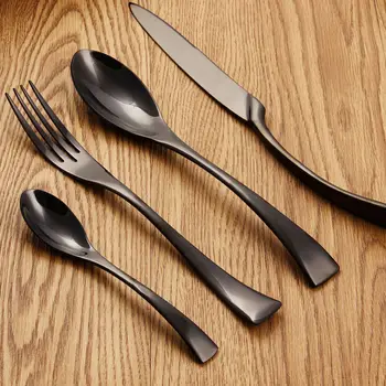 Free shipping Western food (24pcs/set)black gold stainless steel cutlery set dinner fork knife spoon flatware sets dinnerware
Free shipping Western food (24pcs/set)black gold stainless steel cutlery set dinner fork knife spoon flatware sets dinnerware