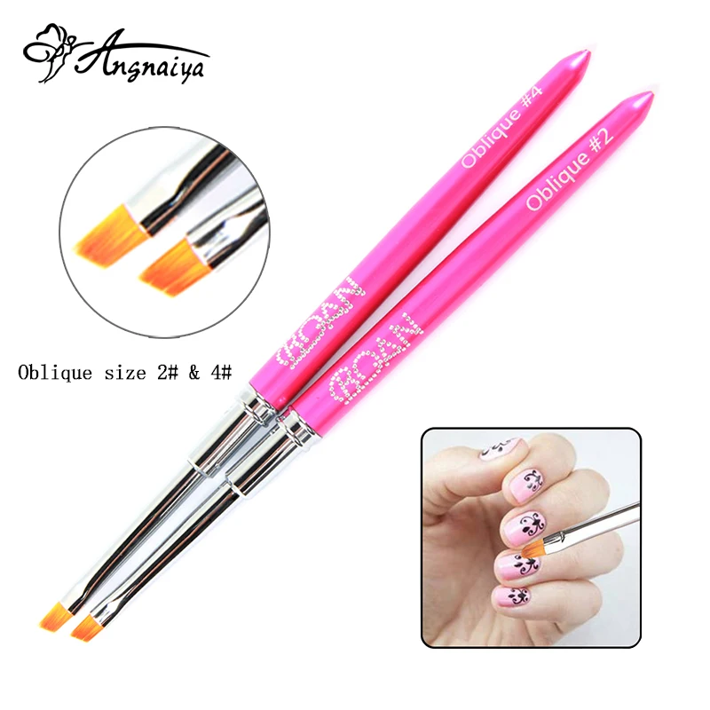 ANGNYA 1Pcs Professional Oblique Head 2#4# Nail Brush French Tips Brushes UV Gel Drawing Pen Manicure Nail Art DIY Design Tools
ANGNYA 1Pcs Professional Oblique Head 2#4# Nail Brush French Tips Brushes UV Gel Drawing Pen Manicure Nail Art DIY Design Tools