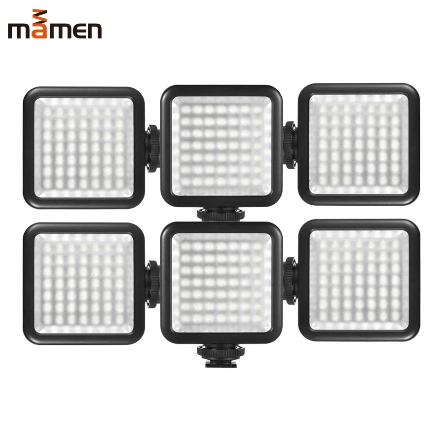 MAMEN Mini LED Video Light With 3 Cold Shoe Mount 49 Pcs LEDs Photo Light For Canon Nikon Sony DSLR Phone Photography Light
MAMEN Mini LED Video Light With 3 Cold Shoe Mount 49 Pcs LEDs Photo Light For Canon Nikon Sony DSLR Phone Photography Light