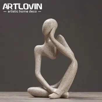 Creative Thinker Sculpture Handcraft Figurine Resin Sandstone Statues Abstract Characters Home Decor Accessories Statues Sale
Creative Thinker Sculpture Handcraft Figurine Resin Sandstone Statues Abstract Characters Home Decor Accessories Statues Sale