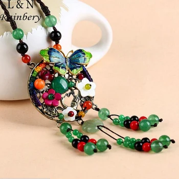 Rainbery Boho Jewelry Ethnic Maxi Necklace Women Long Rope Chain Green Bead Butterfly Pendants Bohemian Fashion Jewelry JN0974
Rainbery Boho Jewelry Ethnic Maxi Necklace Women Long Rope Chain Green Bead Butterfly Pendants Bohemian Fashion Jewelry JN0974