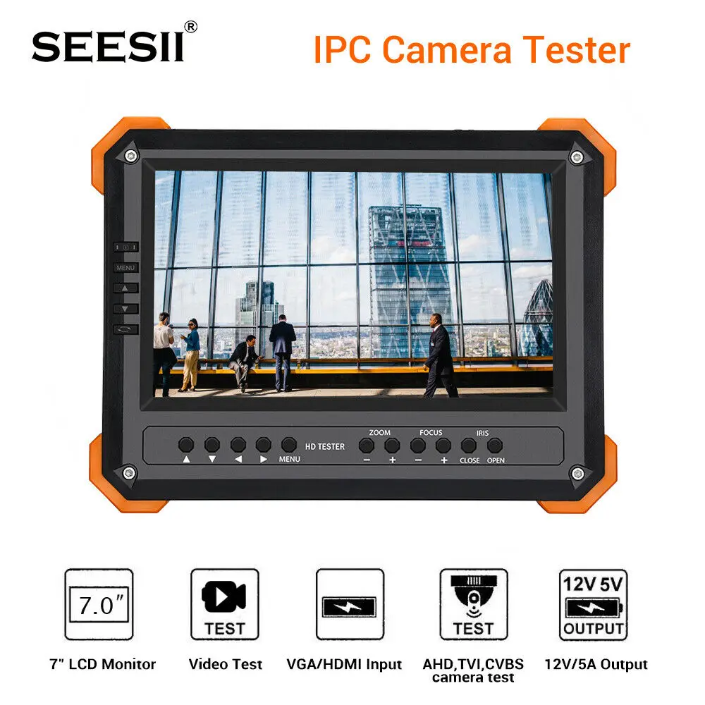 CCTV Tester Monitor 7 inch 4K 1080P IPC Camera CVBS Analog Touch Screen with POE HDMI ONVIF WIFI ip camera tester
CCTV Tester Monitor 7 inch 4K 1080P IPC Camera CVBS Analog Touch Screen with POE HDMI ONVIF WIFI ip camera tester