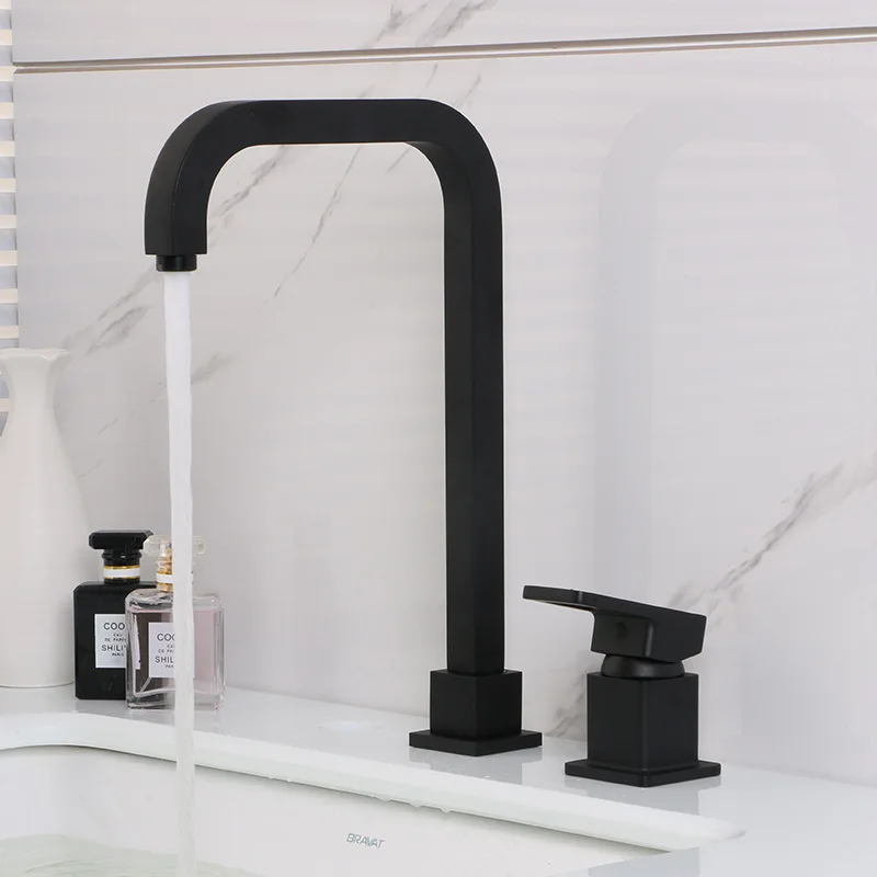 All brass black plated bathroom sink faucet cold and hot water basin fauet Rotatable Single handle Double holes square tap
All brass black plated bathroom sink faucet cold and hot water basin fauet Rotatable Single handle Double holes square tap