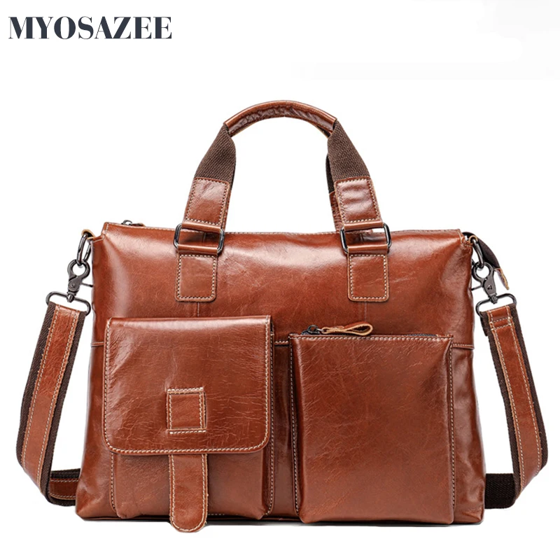 MYOSAZEE Men Briefcase Cow Leather Men's Handbag Retro Cowhide Computer Bag Shoulder Bag
MYOSAZEE Men Briefcase Cow Leather Men's Handbag Retro Cowhide Computer Bag Shoulder Bag
