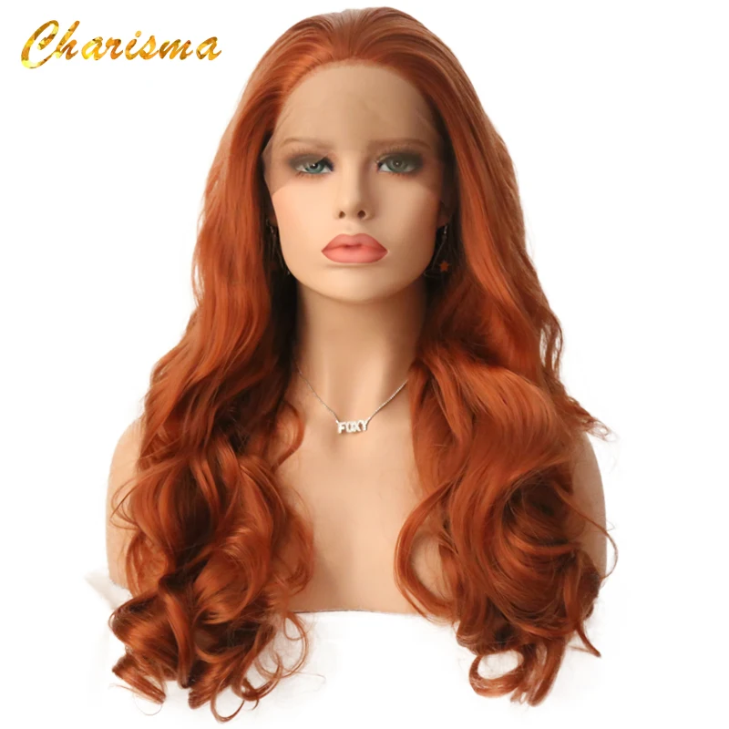Charisma Free Part Synthetic Lace Front Wigs Long Body Wave 26 Inch Orange Copper Red Color Wig Heat Resistant Wigs For Women
Charisma Free Part Synthetic Lace Front Wigs Long Body Wave 26 Inch Orange Copper Red Color Wig Heat Resistant Wigs For Women