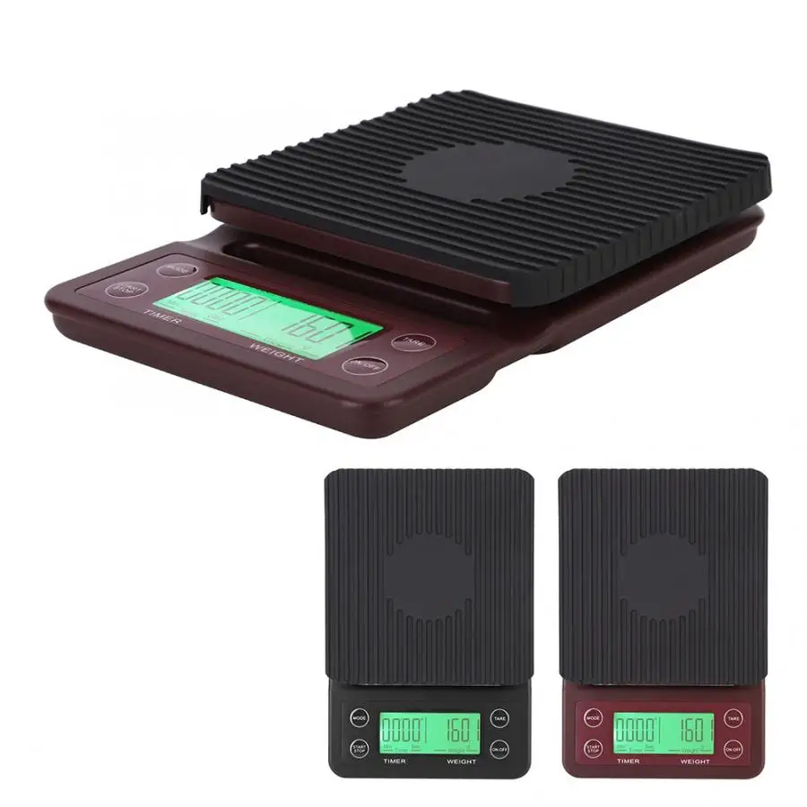 0.1-3000g Timing Coffee Electronic Scale Kitchen Food Jewelry Scale with LCD Green Backlit
0.1-3000g Timing Coffee Electronic Scale Kitchen Food Jewelry Scale with LCD Green Backlit