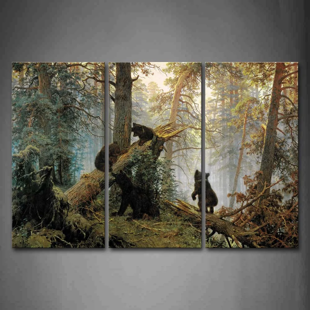 Framed Wall Art Picture Bears Forest Tree Canvas Print Animal Modern Poster With Wooden Frame For Home And Office Decor
Framed Wall Art Picture Bears Forest Tree Canvas Print Animal Modern Poster With Wooden Frame For Home And Office Decor