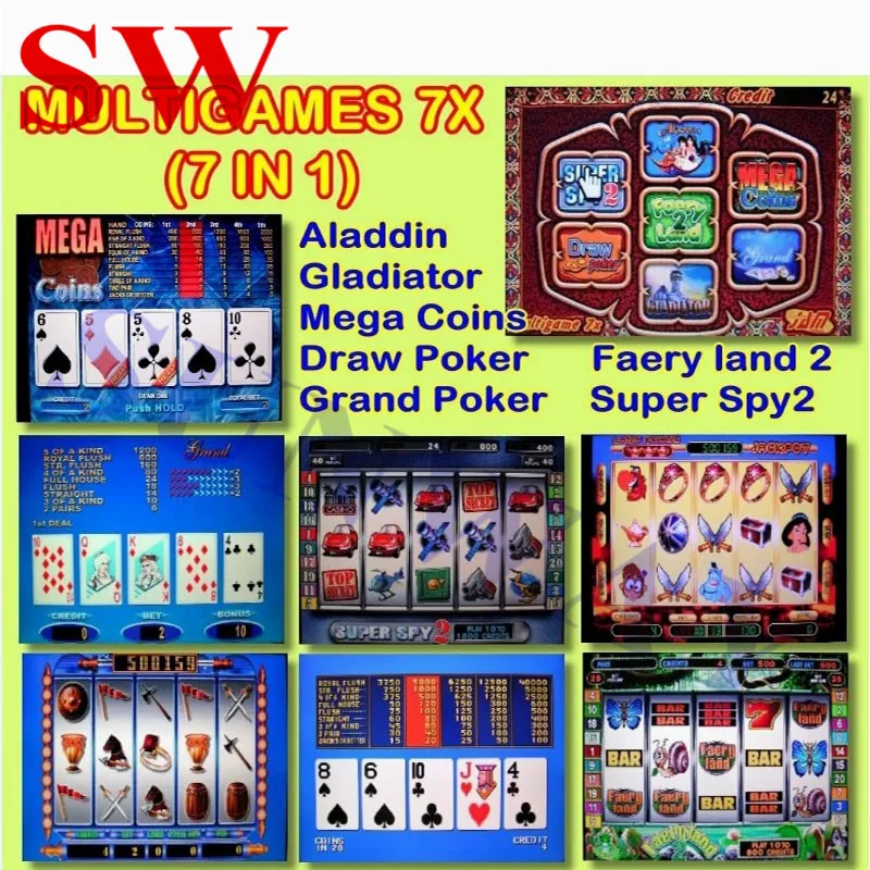 New design 1PCS Multi game 7X Casino Games Board 7 in 1 Red Poker Games PCB for Casino Gambling Machine - Slot Game Machine
New design 1PCS Multi game 7X Casino Games Board 7 in 1 Red Poker Games PCB for Casino Gambling Machine - Slot Game Machine