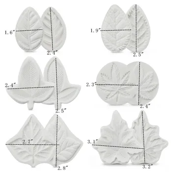 6PCS Leaf Shape Cake Mould DIY Chocolate Foliage Mold Wedding Cake Stencil Fondant Cakes Decorating Mold Home Baking Tool 
6PCS Leaf Shape Cake Mould DIY Chocolate Foliage Mold Wedding Cake Stencil Fondant Cakes Decorating Mold Home Baking Tool