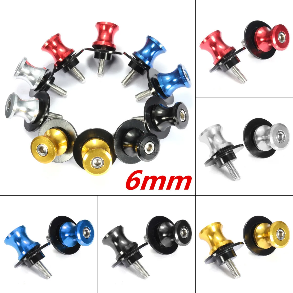 Motorcycle 6MM Stand Swingarm Slider Spools Stand Screw For Yamaha YZF R6 R6S R7 YZF1000
Motorcycle 6MM Stand Swingarm Slider Spools Stand Screw For Yamaha YZF R6 R6S R7 YZF1000