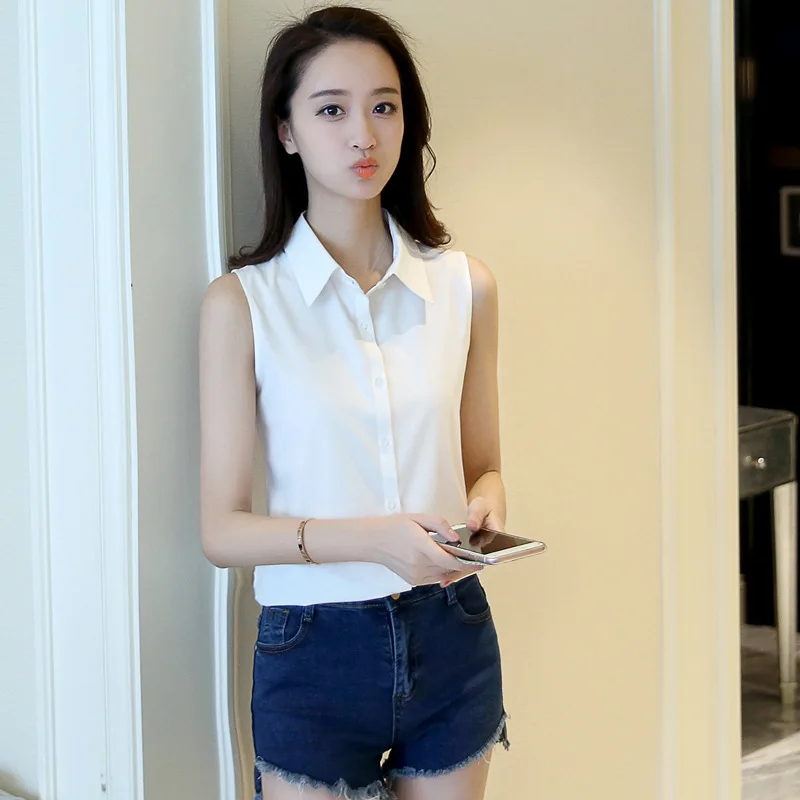New Fashion Womens Sexy Turn Down Collar Blouse Sleeveless Plus 4XL Shirt Elegant Casual Brand Design Tops Free Shipping MZ1503
New Fashion Womens Sexy Turn Down Collar Blouse Sleeveless Plus 4XL Shirt Elegant Casual Brand Design Tops Free Shipping MZ1503