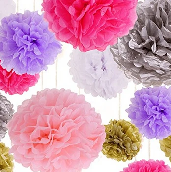 Tissue Paper Flowers Pom Poms Ball Blooms 8, 10, 14 Inches for Wedding, Baby Shower, Birthday Party, 18 Pieces
Tissue Paper Flowers Pom Poms Ball Blooms 8, 10, 14 Inches for Wedding, Baby Shower, Birthday Party, 18 Pieces