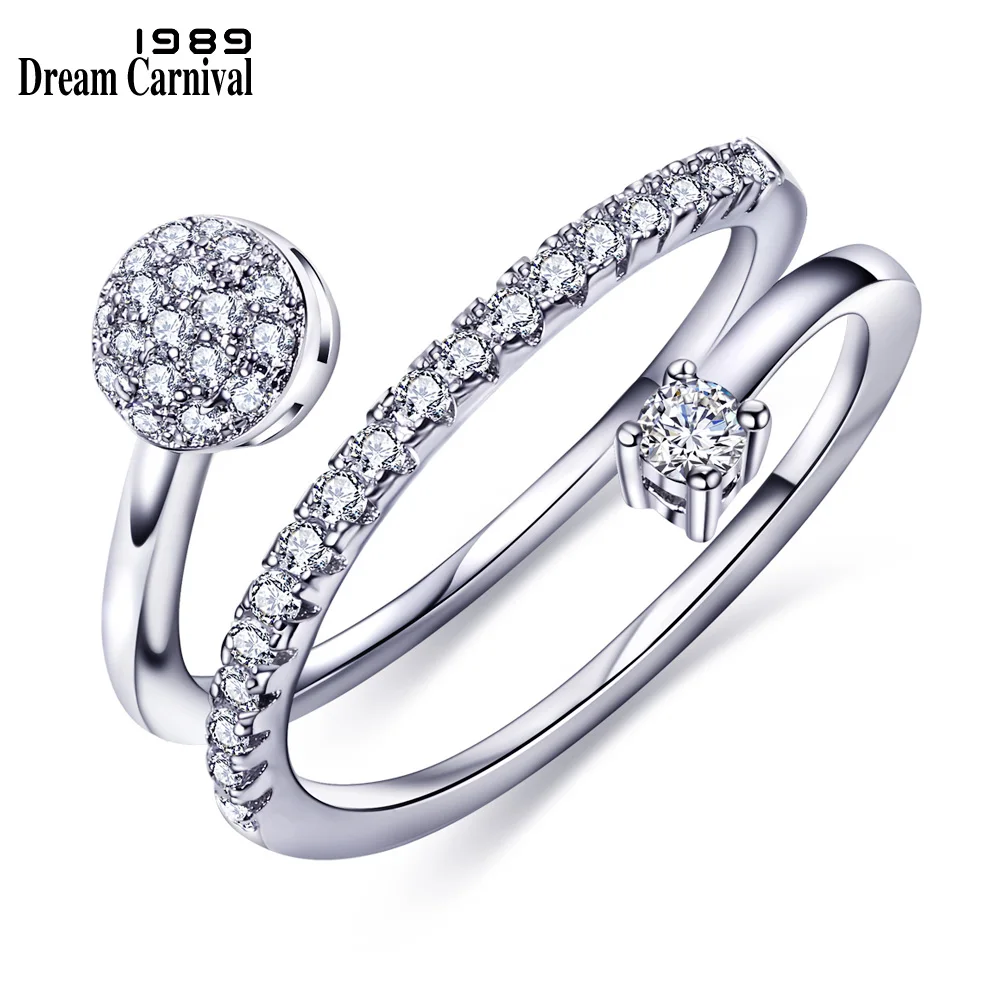DreamCarnival 1989 Twisted Rolling Design Zircon Wedding Jewelry Open End Whirling Anel das mulheres Engagement Rings SJ21635R
DreamCarnival 1989 Twisted Rolling Design Zircon Wedding Jewelry Open End Whirling Anel das mulheres Engagement Rings SJ21635R