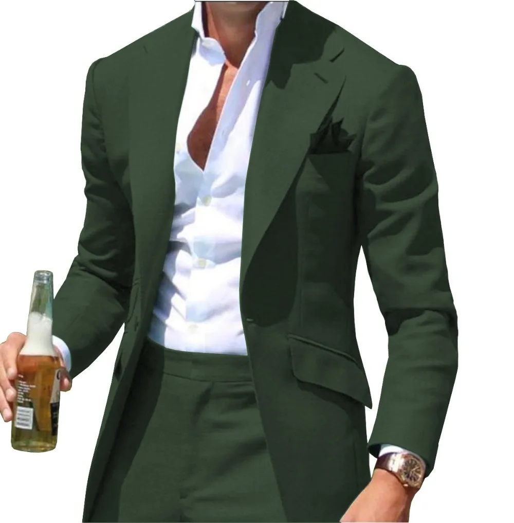 Peak Causal Slim Fit Notched Label Green Mens suit Blazer Formal Business For Wedding Groom Causal (Only Jacket) Peak Causal Slim Fit Notched Label Green Mens suit Blazer Formal Business For Wedding Groom Causal (Only Jacket)