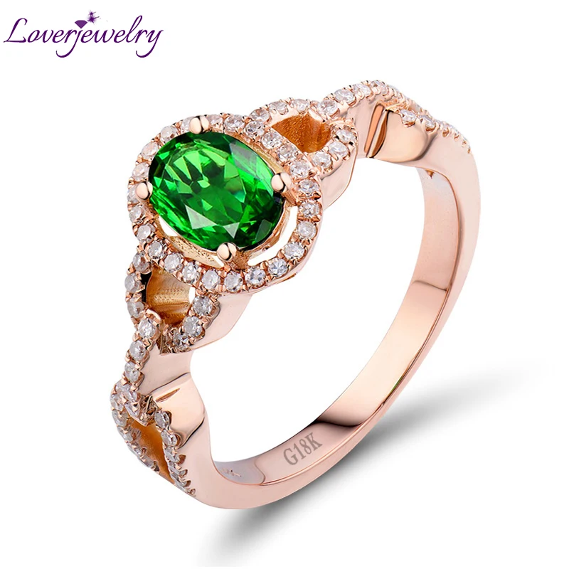 Lovely Real 18Kt Rose Gold Natural Diamond Genuine Tsavorite Gemstone Wedding Ring Fine Jewelry For Women Party Gift
Lovely Real 18Kt Rose Gold Natural Diamond Genuine Tsavorite Gemstone Wedding Ring Fine Jewelry For Women Party Gift
