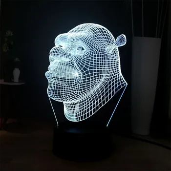 New Cartoon 7 Color Change LED Night Light 3D Cool Shrek Head Home Holiday Decor Light Table Lamp Kids Birthday Christmas Gift
New Cartoon 7 Color Change LED Night Light 3D Cool Shrek Head Home Holiday Decor Light Table Lamp Kids Birthday Christmas Gift