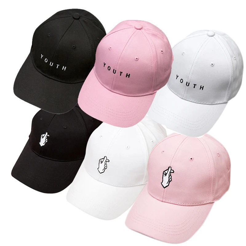 Фото Корейская мода молодежная бейсболка с надписью Fingers Best Snapback - купить