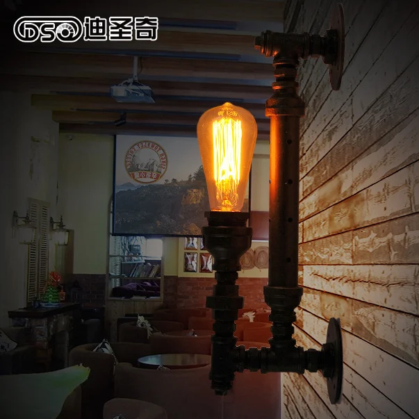 DSQ,American vintage loft style water pipe wine bar light wall lamp iron pipe lamps
DSQ,American vintage loft style water pipe wine bar light wall lamp iron pipe lamps