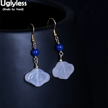 Uglyless 100% Real 925 Sterling Silver Fine Brincos for Women Lapis Balls Dangle Earrings Abstract Cloud Chalcedony Earrings
Uglyless 100% Real 925 Sterling Silver Fine Brincos for Women Lapis Balls Dangle Earrings Abstract Cloud Chalcedony Earrings