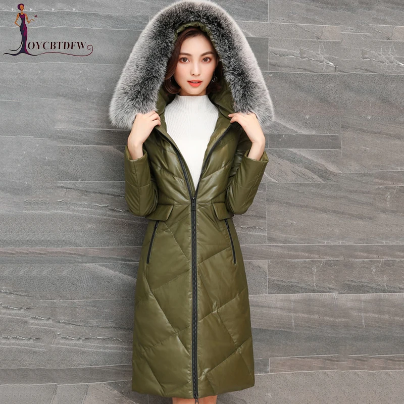 2018 Winter Outerwear Women Large Size Leather Down Jacket Coat Female Hooded parkas Fox Fur Collar Warm Sheep Skin Jackets Tops
2018 Winter Outerwear Women Large Size Leather Down Jacket Coat Female Hooded parkas Fox Fur Collar Warm Sheep Skin Jackets Tops