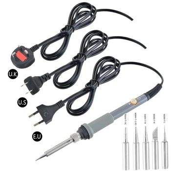 110V/220V 60W Electric Soldering Iron Adjustable Temperature Soldering Gun Welding Rework Repair Tool With 5pcs Solder Tips
110V/220V 60W Electric Soldering Iron Adjustable Temperature Soldering Gun Welding Rework Repair Tool With 5pcs Solder Tips