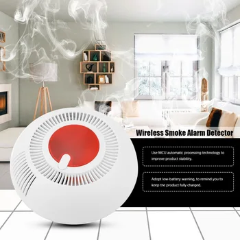 Wireless Smoke Alarm Detector Fire Protection Sensor for Home Security