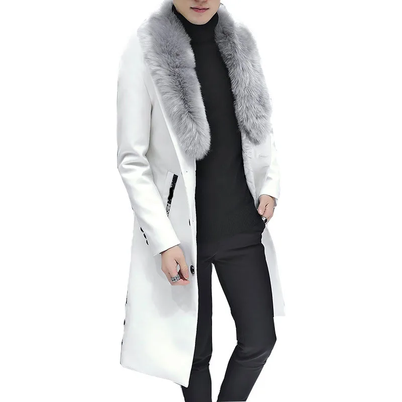 2018 New Winter Blazer Fur Collar Long Section Men fur Coat Men's Business Casual Leather Jacket Fleece Warm Thick Overcoat XXXL
2018 New Winter Blazer Fur Collar Long Section Men fur Coat Men's Business Casual Leather Jacket Fleece Warm Thick Overcoat XXXL