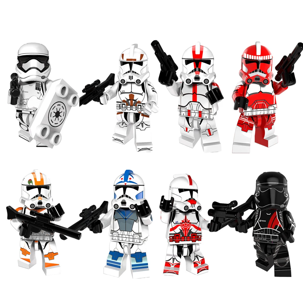 8PCS/LOT Legoing Star Wars Doll Last Jedi Imperial Clone Trooper Stormtrooper Model Building blocks STARWARS Toys Bricks Figures
8PCS/LOT Legoing Star Wars Doll Last Jedi Imperial Clone Trooper Stormtrooper Model Building blocks STARWARS Toys Bricks Figures