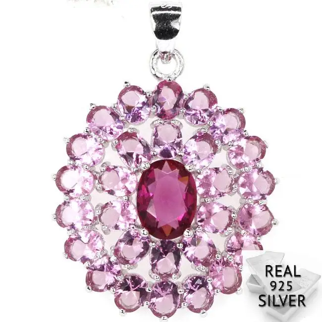 Guaranteed Real 925 Solid Sterling Silver 3.0g Deluxe Top Pink Tourmaline Engagement Pendant 32x23mm
Guaranteed Real 925 Solid Sterling Silver 3.0g Deluxe Top Pink Tourmaline Engagement Pendant 32x23mm